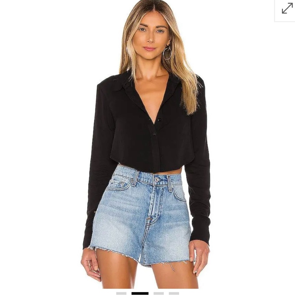 superdown caleb top black blouse